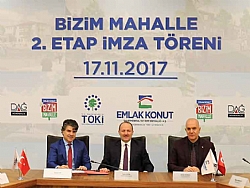 2 MİLYAR TL'LİK BİZİM MAHALLE 2.ETAP ARSASI İÇİN İMZALAR ATILDI