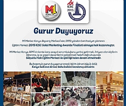 M1 MERKEZ KONYA AVM 2015  ICSC'DE FİNALİST OLDU