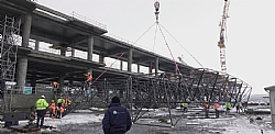 YENİ HAVALİMANI'NIN ÇATI MONTAJINA BAşLANDI